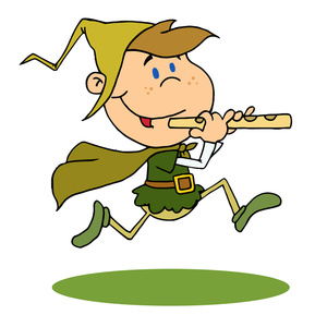 acclaim clipart: boy dressed as the pied piper