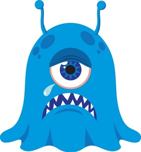 acclaim clipart: crying monster