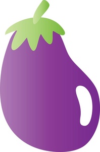 acclaim clipart: drawing of a purple eggplant vegetable