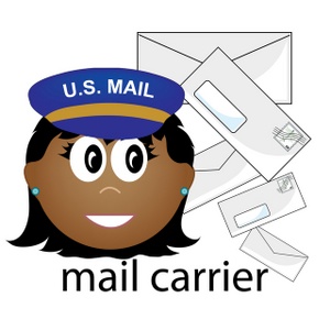 acclaim clipart: ethnic female mail carrier