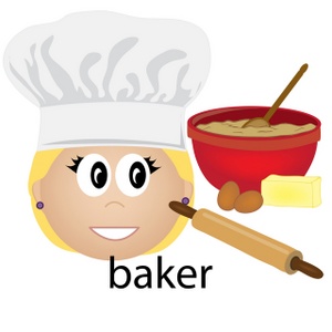 acclaim clipart: female baker job icon