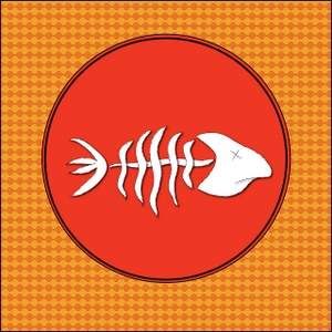 acclaim clipart: fish bones on a plate