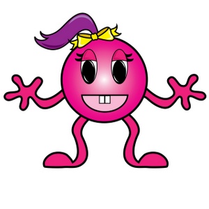 acclaim clipart: funny girl creature icon