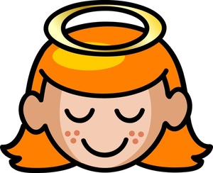 acclaim clipart: girl angel with halo