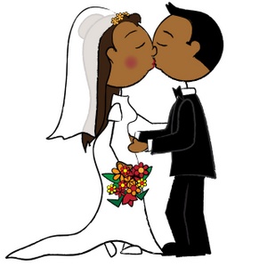 acclaim clipart: hispanic bride and groom