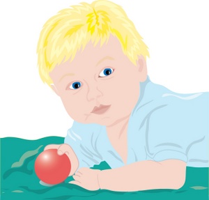 acclaim clipart: infant crawling on the floor