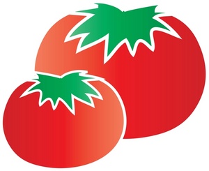 acclaim clipart: juicy red ripe garden tomatoes drawing