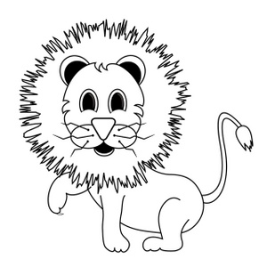 acclaim clipart: lion coloring page