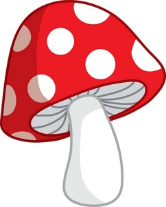 acclaim clipart: mushroom toadstool red with white spots