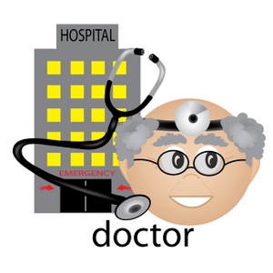acclaim clipart: old doctor occupation icon