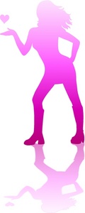 acclaim clipart: sexy girl blowing a kiss  temptation