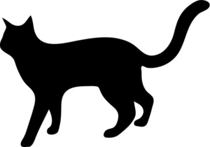 acclaim clipart: silhouette of a cat